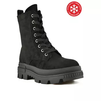 Женские повседневные ботинки черные на теплой подкладке Tendenz