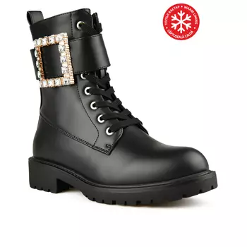 Женские повседневные ботинки черные на теплой подкладке Tendenz