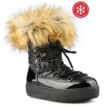 Женские повседневные ботинки черные на теплой подкладке Tendenz