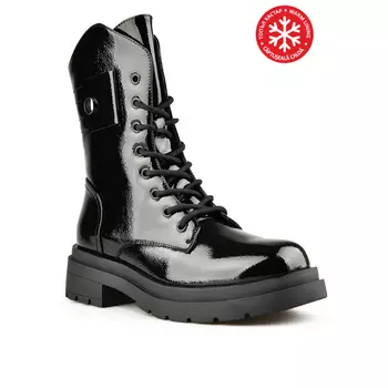 Женские повседневные ботинки черные на теплой подкладке Tendenz