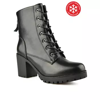 Женские повседневные ботинки черные на теплой подкладке Tendenz