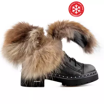 Женские повседневные ботинки черные на теплой подкладке Tendenz