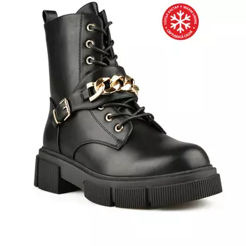 Женские повседневные ботинки черные на теплой подкладке Tendenz