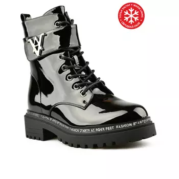 Женские повседневные ботинки черные на теплой подкладке Tendenz