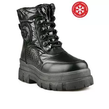 Женские повседневные ботинки черные на теплой подкладке Tendenz