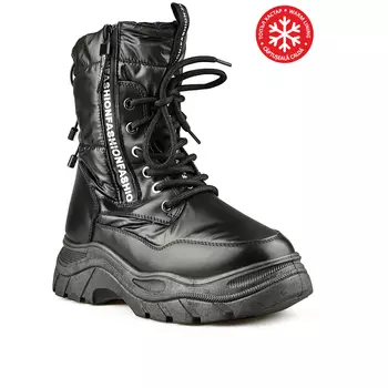 Женские повседневные ботинки черные на теплой подкладке Tendenz