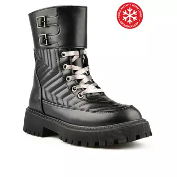 Женские повседневные ботинки черные на теплой подкладке Tendenz