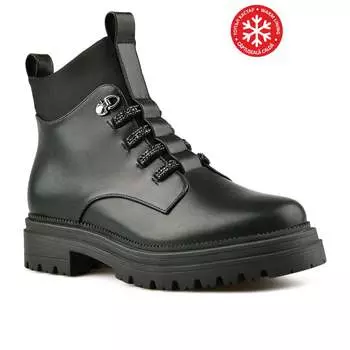 Женские повседневные ботинки черные на теплой подкладке Tendenz