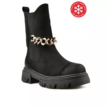 Женские повседневные ботинки черные на теплой подкладке Tendenz