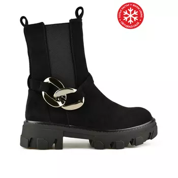 Женские повседневные ботинки черные на теплой подкладке Tendenz