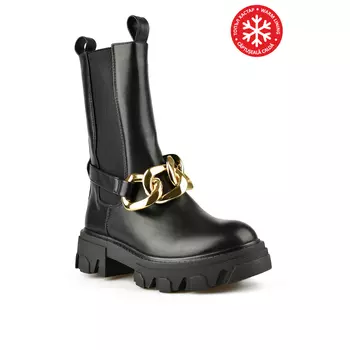 Женские повседневные ботинки черные на теплой подкладке Tendenz