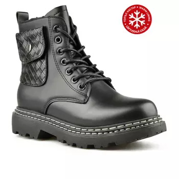 Женские повседневные ботинки черные на теплой подкладке Tendenz