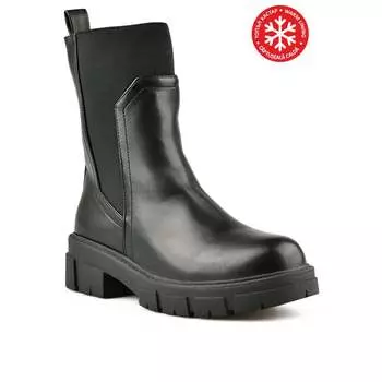 Женские повседневные ботинки черные на теплой подкладке Tendenz