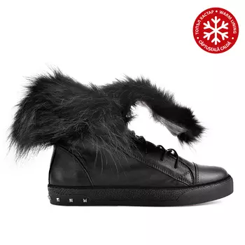 Женские повседневные ботинки черные на теплой подкладке Tendenz