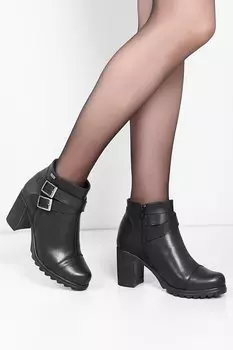 Женские повседневные ботинки с застежкой-молнией и пряжкой на резиновой подошве с круглым носком, 21462 GNDER(R)