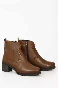 Женские повседневные ботинки TABA из натуральной кожи с круглым носком на резиновой подошве и на молнии 10404 GNDER(R)