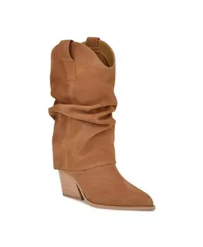 Женские повседневные ботинки Wilton на блочном каблуке со стопкой Nine West, коричневый