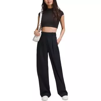 Женские повседневные брюки Asia Fit из смеси модала с высокой талией и плиссировкой Lululemon, Dark Blue/TRNV