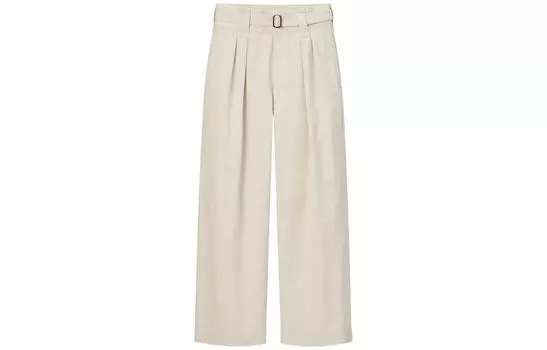 Женские повседневные брюки цвета экрю, осень-зима 22 UNIQLO, Ecru