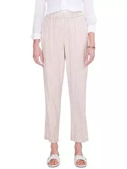 Женские повседневные брюки прямого кроя в полоску Nic + Zoe, бежевый