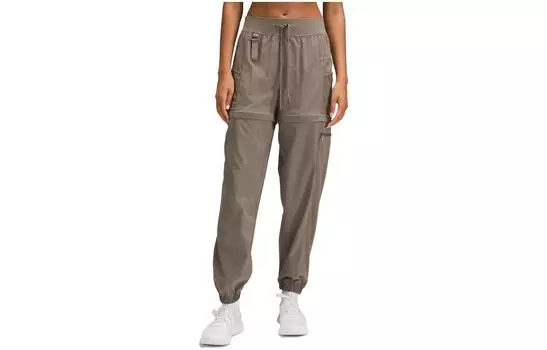 Женские повседневные брюки-трансформеры для походов WovenAir Lululemon, Khaki/NOMD
