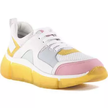 Женские повседневные и модные кроссовки I'll Be There из овчины на шнуровке Seychelles, цвет pastel multi leather