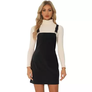 Женские повседневные комбинезоны с регулируемым ремешком и цветочным принтом ALLEGRA K, черный