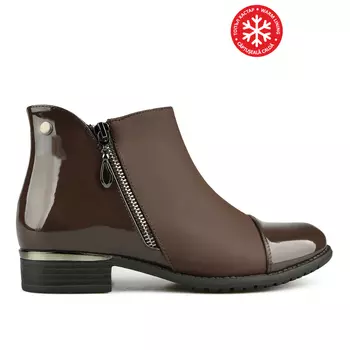 Женские повседневные коричневые ботинки на теплой подкладке Tendenz