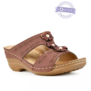 Женские повседневные коричневые тапочки Tendenz