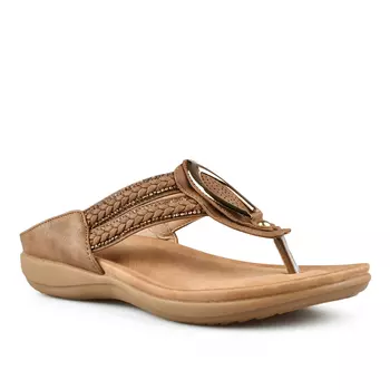 Женские повседневные коричневые тапочки Tendenz