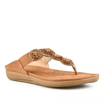 Женские повседневные коричневые тапочки Tendenz