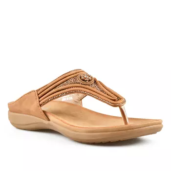 Женские повседневные коричневые тапочки Tendenz