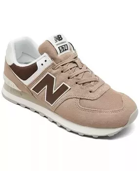 Женские повседневные кроссовки 574 Fashion от Finish Line New Balance, коричневый