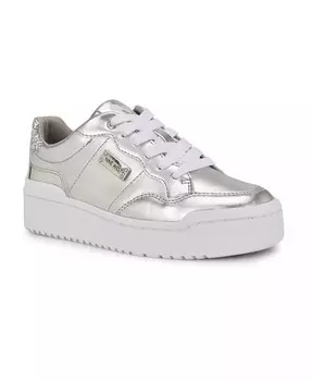 Женские повседневные кроссовки Aleno на платформе со шнуровкой Nine West, серебро