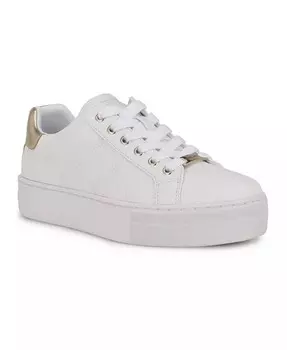 Женские повседневные кроссовки Gatspy с круглым носком на шнуровке Nine West, белый