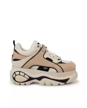 Женские повседневные кроссовки на платформе и шнурках Buffalo, бежевый