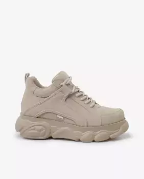 Женские повседневные кроссовки на платформе и шнурках Buffalo, бежевый