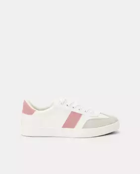 Женские повседневные кроссовки розовая линия Green Coast, белый