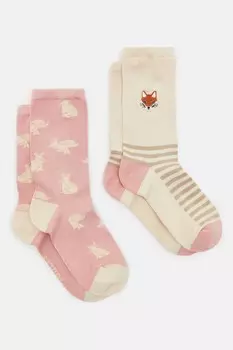 Женские повседневные носки, 2 пары (размер 4 8) Joules, нейтральный