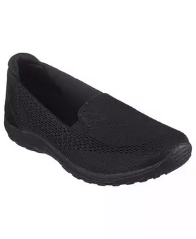 Женские повседневные прогулочные кроссовки без шнуровки Willows Vibe от Finish Line Skechers, черный