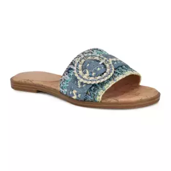 Женские повседневные сандалии без застежек с открытым носком из Польши Nine West, мультиколор