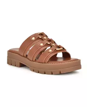 Женские повседневные сандалии Cazz на массивной подошве с ремешками Nine West, коричневый