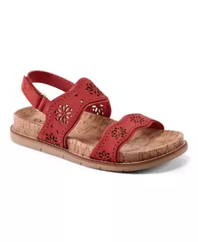 Женские повседневные сандалии Ferne на плоской подошве с ремешками и открытой пяткой Earth, красный