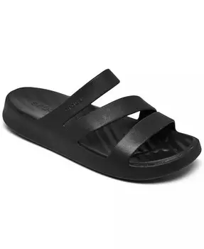 Женские повседневные сандалии Getaway с ремешками от Finish Line Crocs, черный