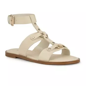 Женские повседневные сандалии на плоской подошве с круглым носком Nine West Jouise, цвет Cream