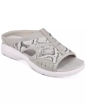 Женские повседневные сандалии на плоской подошве с квадратным носком Traciee Easy Spirit