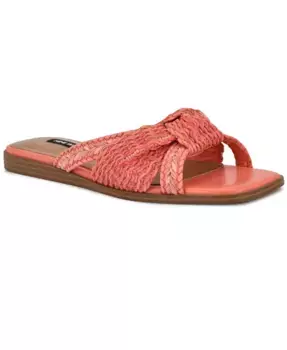 Женские повседневные сандалии Omansa с квадратным носком Nine West, оранжевый