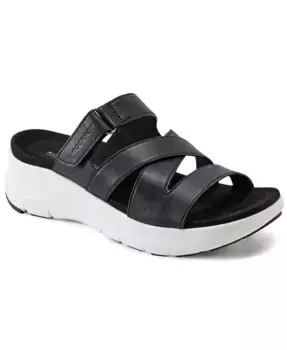 Женские повседневные сандалии-слипоны Qwyn на платформе с ремешками Rockport, черный