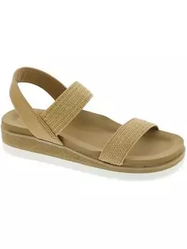 Женские повседневные сандалии Terry на платформе с ремешком на щиколотке Yellow Box, цвет natural