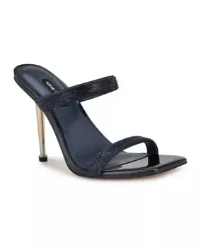 Женские повседневные сандалии Yogirl Square Toe на плоской подошве без застежки Nine West, синий